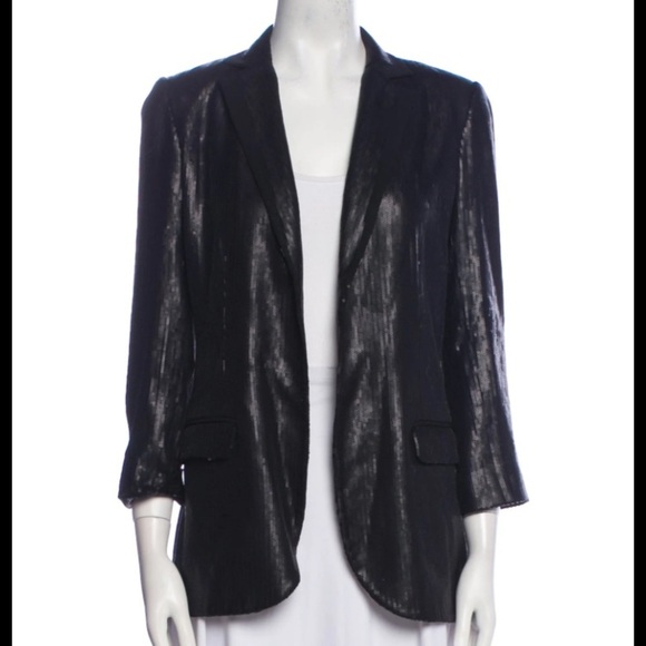Nicole Miller Black Sequin Blazer size S classic elegant cocktail holiday - Picture 1 of 13